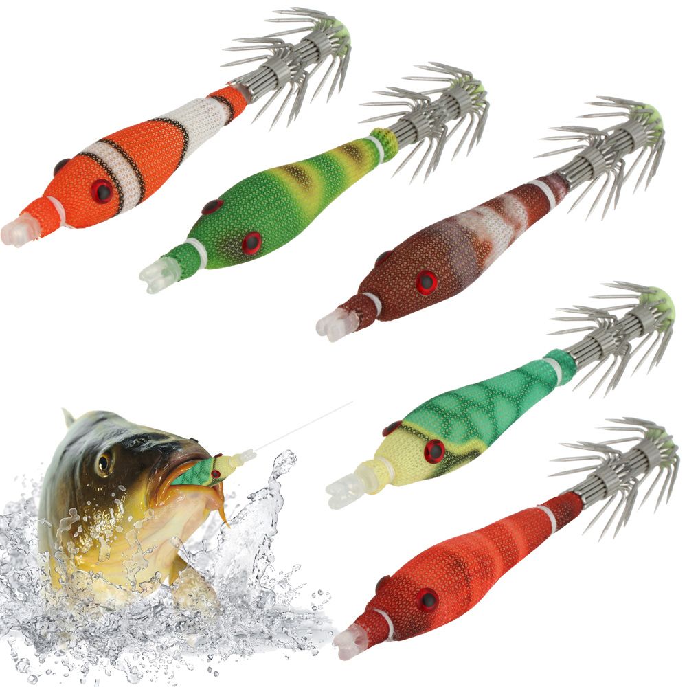 Fishing Lure Buzzbait - 5pcs 60mm 3.3g Mini Squid Tataki