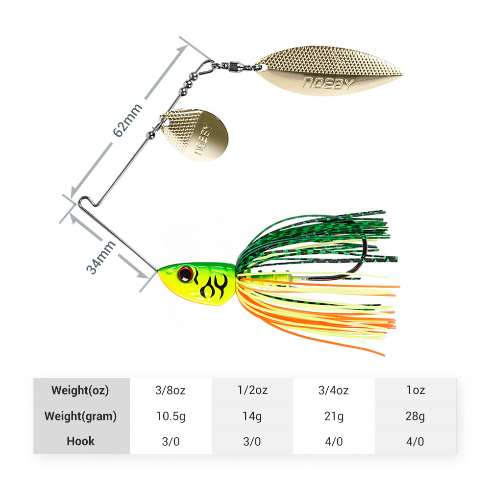 Noeby Spinnerbait 10.5g 14g 21 - Fishing Lure Swimbait ulasan dan harga