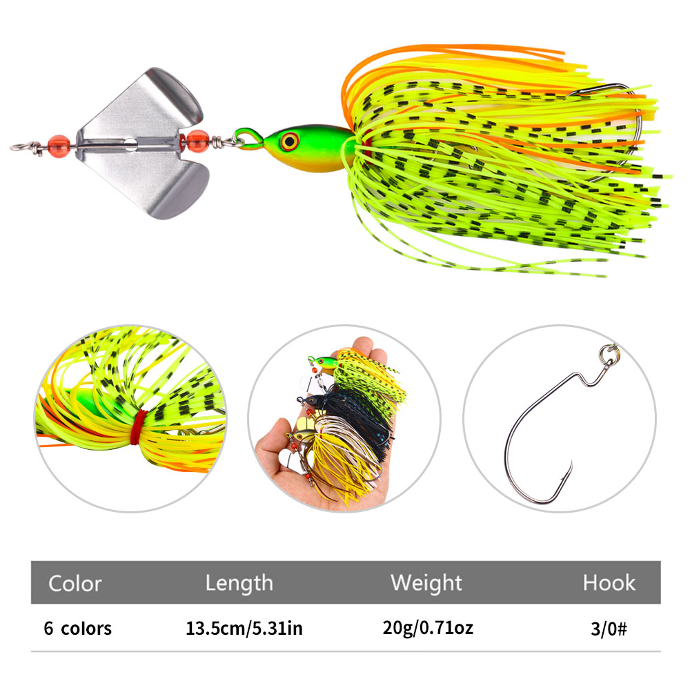 Buzzbait Fishing Lure with Rot - Fishing Lure Blade Bait ulasan dan harga