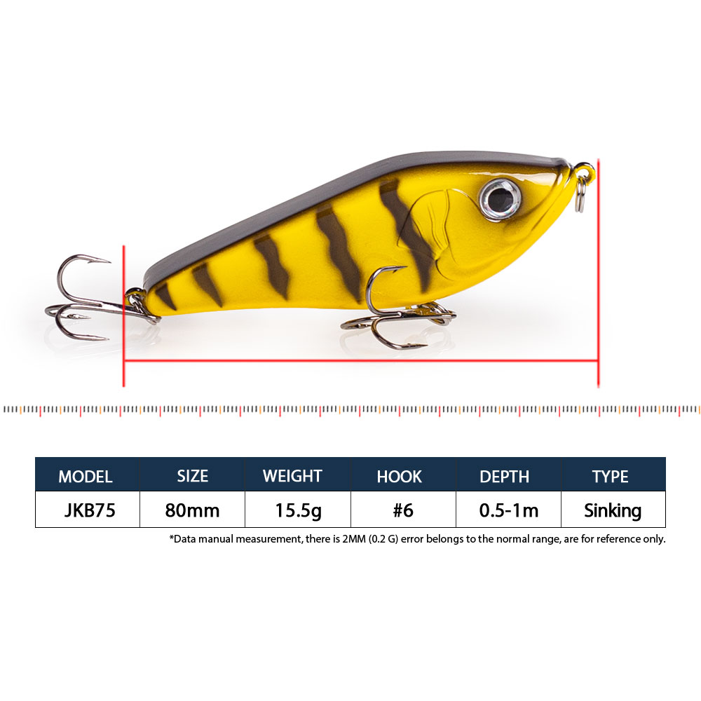 80mm/15.5g Muskies Jerkbait Pi - Fishing Lure Swimbait ulasan dan harga