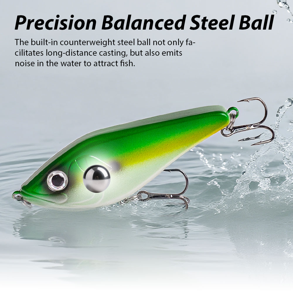 80mm/15.5g Muskies Jerkbait Pi - Fishing Lure Swimbait ulasan dan harga