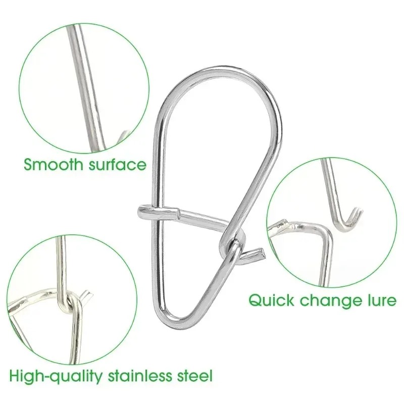 100/200PCS Stainless Steel Fis - Fishing Lure Accessories ulasan dan harga