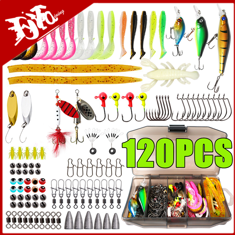 New 120PCS Fishing Lure Set So - Fishing Lure Soft Plastic ulasan dan harga