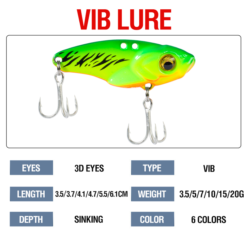 6PCS Metal VIB Lure 5g 7g 10g  - Fishing Lure Spinnerbait ulasan dan harga