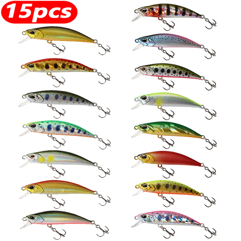 15Pcs Sinking Minnow Fishing L - Fishing Lure Jerkbait ulasan dan harga