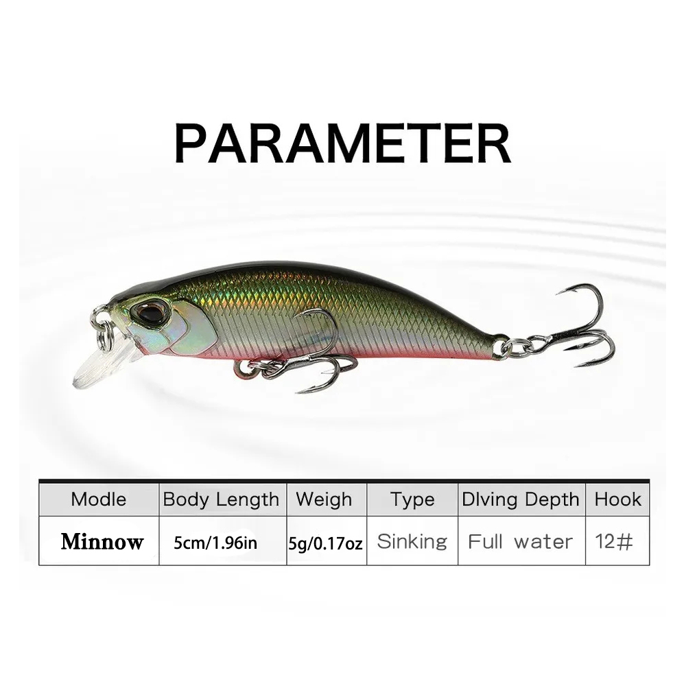 15Pcs Sinking Minnow Fishing L - Fishing Lure Jerkbait ulasan dan harga