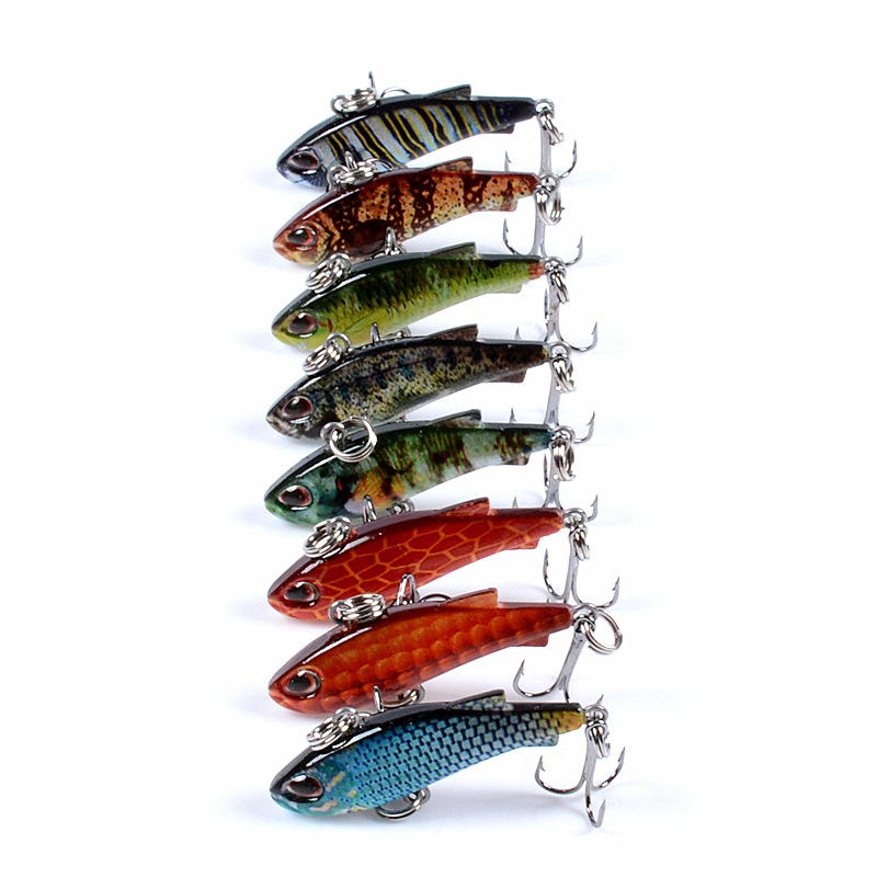 8pcs 4cm 4g Mini Lipless VIB F - Fishing Lure Crankbait ulasan dan harga