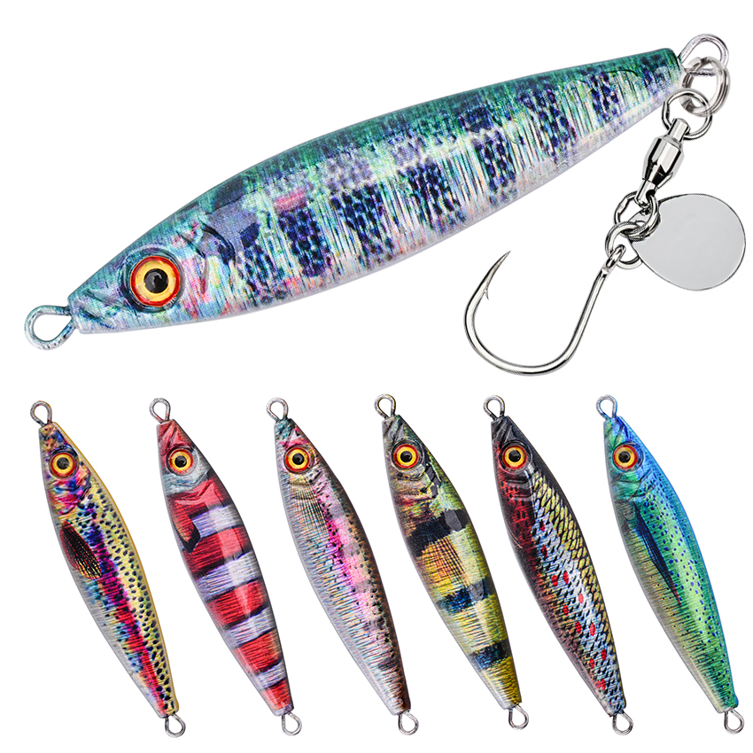 Metal Jig Lure With Spinning B - Fishing Lure Blade Bait ulasan dan harga